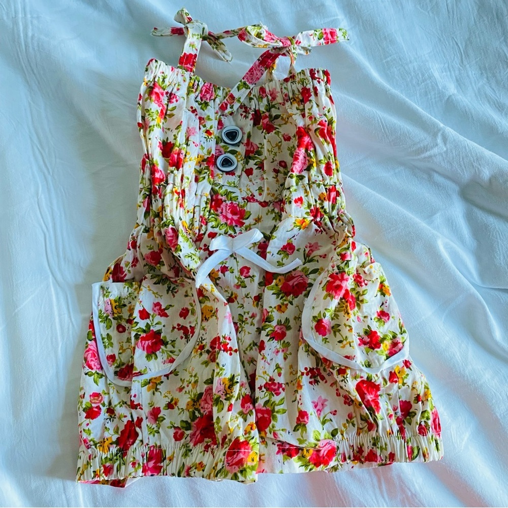 Baby cotton floral romper 3 or 6 months